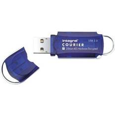 Tarjetas de Memoria & Memorias USB Integral 8gb Courier Fips 197 8gb Usb 3.0 Azul, Plata Unidad Flash Usb Pendrive Memoria Usb