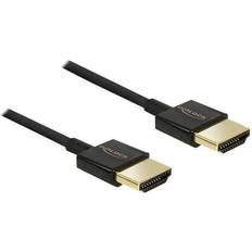 Hdmi hvid DeLock Slim Premium HDMI - HDMI 1m