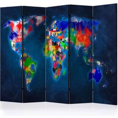 Scandinavian Artstore Colorful Map Rumdeler 225x172cm