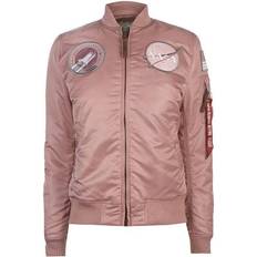 Alpha industries bomberjacka dam Alpha Industries MA-1 VF Nasa Bomber Jacket - Silver Pink