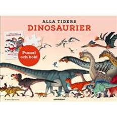 Johan egerkrans Alla tiders dinosaurier: aktivitetsbok, plansch och pussel 150 bitar