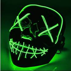 Halloween Masker El Wire Purge LED Mask Grön