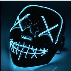 Halloween Masker El Wire Purge LED Mask Turkis