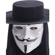 Wit Hoofdmaskers Luxe V for Vendetta masker wit