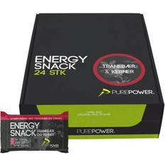 24 stk Bars Purepower Energy Snack Tranebær & Kerner 60g 24 stk