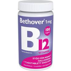 100 st Fettsyror Bethover Vitamin B12 Raspberry 100 st