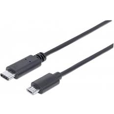 Manhattan Hi-Speed USB C - USB Micro-B 2.0 1m