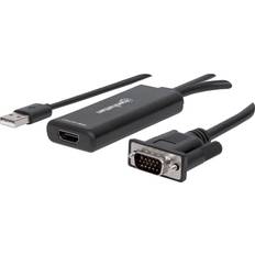 Manhattan VGA/USB A-HDMI M-F 2ft