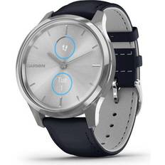 Garmin Vívomove Wearables Garmin Vivomove Luxe 42mm Stainless Steel Case with Leather Band