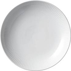 Royal copenhagen hvid riflet moderne Royal Copenhagen Hvid Riflet Flad tallerken 20cm