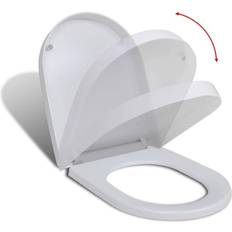 vidaXL WC-Istuin Pikakiinnityksellä Soft-Close Neliö Valkoinen