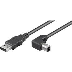 Usb skrivarkabel kablar Goobay USB A - USB B (angled) 2.0 1m