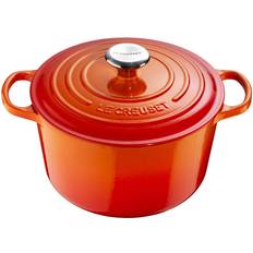 Le creuset stekpanna djup Le Creuset Volcanic Signature Cast Iron Deep med lock 6.3 L 26 cm