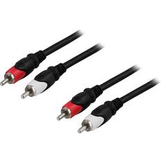 Phono kabel 5m Deltaco 2RCA - 2RCA 5m