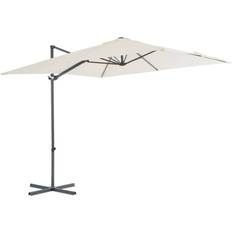 Vert Parasols et Accessoires vidaXL Parasol de Jardin en Porte-À 250x250 cm Taupe 250cm