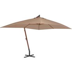 vidaXL Cantilever Umbrella with Wooden Pole 157.5' x 118.1' - Marrone 300cm