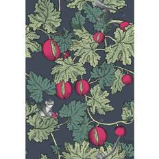 Cole & Son Frutto Proibito Wallpaper Fornasetti Collection Roll Deep Ink Magenta 114/1001