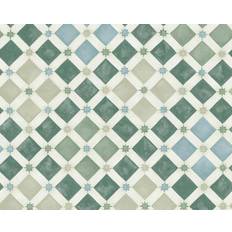 Cole & Son Tapete Zellige von Olive Print Room Blue verde