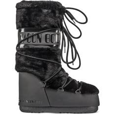 Hurtigsnøring Snørestøvler Moon Boot Classic Faux Fur W - Black