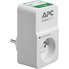 Prise USB Interrupteurs Schneider Electric APC Essential Surgearrest PM1WU2 Protection contre les surtensions CA 230 V connecteurs de sortie 1 France blanc