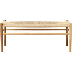 Beige Settee Benches FDB Møbler J83B Settee Bench 100x41cm