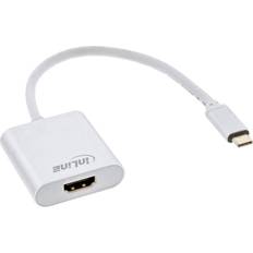 InLine USB C-HDMI M-F 0.2m