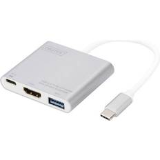 Digitus USB C-HDMI/USB A/USB C 3.0 M-F Adapter