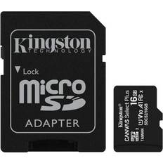 Kingston Canvas Select Plus Carte mémoire flash (adaptateur microSDHC SD inclus(e) 16 Go A1 Video Class V10 UHS Class 1 Class10 microSDHC