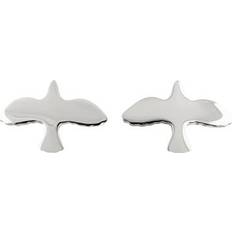 Dove Pin Earrings - Silver