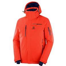 Salomon skijakke herre Salomon Men's Brilliant Ski Jacket - Red Cherry/Tomato