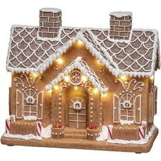 Außenbeleuchtung Weihnachtsdörfer Konstsmide Gingerbread House Brown Weihnachtsdorf 25cm