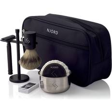 Svart Barbersett Njord DE Safety Razor Set