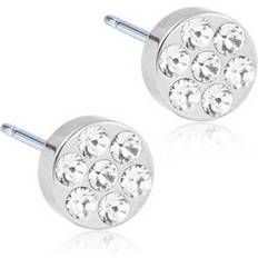 Blomdahl Brilliance Plenary Earrings - Silver/Transparent