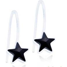 Blomdahl svart Blomdahl Star Pendant Fixed Earrings - White/Jet