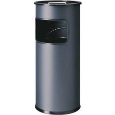 Waste Basket Metal with Ashtray Round