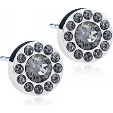 Blomdahl halo Blomdahl Brilliance Halo Earrings - Silver/Black