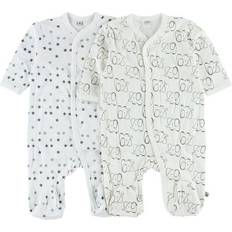 V-udskæring Pyjamasser Børnetøj Pippi Pyjamas 2-pack - Offwhite (3821-200)