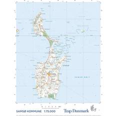 Danmark kort Trap Danmark: Kort over Samsø: Topografisk kort 1:75.000