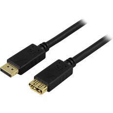 DisplayPort-DisplayPort - DisplayPort-kabler Deltaco DisplayPort - DisplayPort M-F 1m