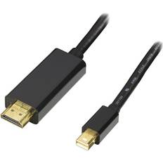 Kabel Deltaco HDMI - DisplayPort Mini F-M 2m