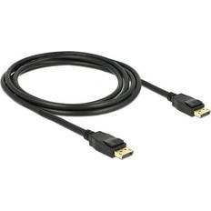 DeLock DisplayPort-DisplayPort - DisplayPort-kablar DeLock DisplayPort - DisplayPort (with latches.without pin-20) 2m