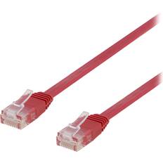 Litteä - Verkkokaapeli Kaapelit Deltaco Flat U/UTP Cat6 RJ45