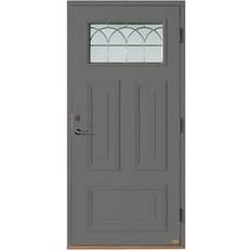 Leksandsdörren Karlsvarvet Ytterdörr Maskinantikt glas S 6000-N V (100x200cm)