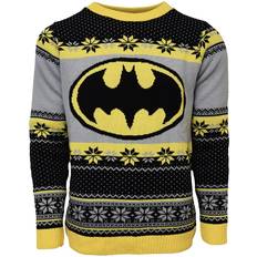 Multicoloured - Unisex Jumpers Numskull Batman Christmas Jumper Unisex - Yellow/Black/Grey