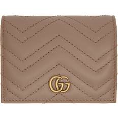 Gucci GG Marmont Card Case Wallet - Dusty Pink