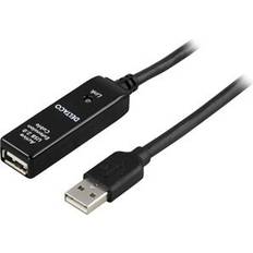 Deltaco Prime Active USB A - USB A M-F 2.0 20m