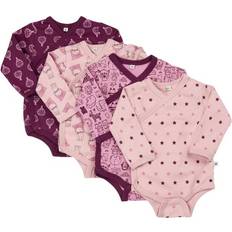 Katten Bodysuits Pippi Wikkel Rompertje 4-Pack - Roze/Lichtroze