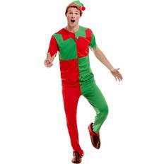 Smiffys Elf Costume Green & Red