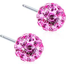 Blomdahl crystal ball Blomdahl Crystal Ball Earrings - Silver/Rose