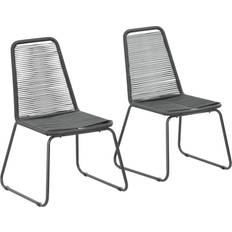 Synthetic Rattan Patio Chairs Garden & Outdoor Furniture vidaXL 44442 2-pack Garden Dining Chair